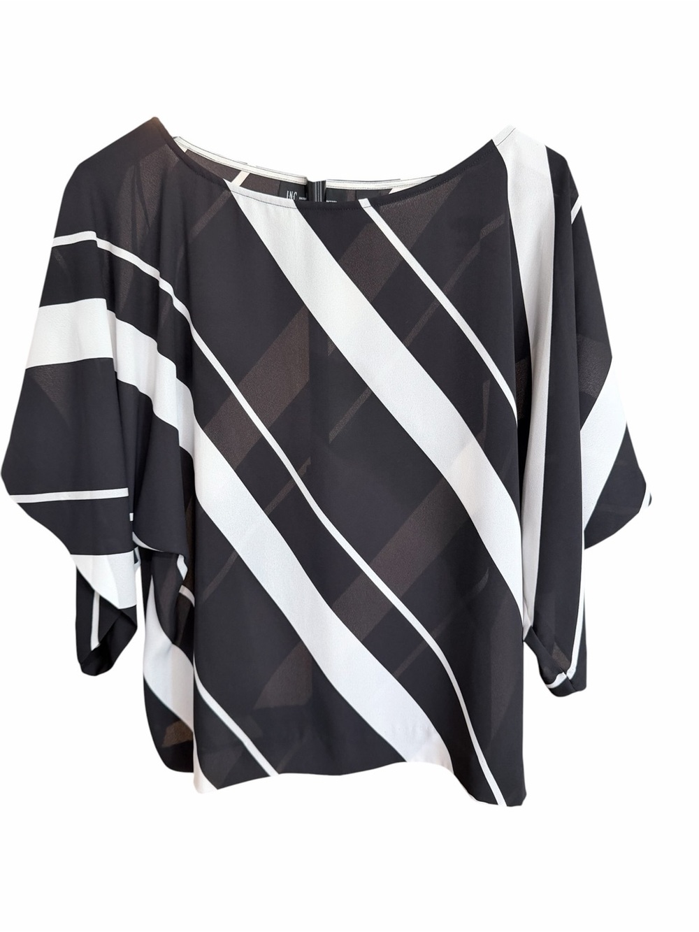 I.N.C. International Concepts Striped Poncho Blouse